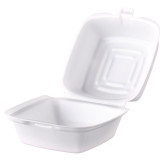 Foam Burger Boxes Take-Out White 1,30x1,30x0,80cm (125 Units)  