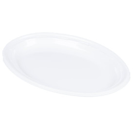 Plastic Plate PS "Famous Impact" White 28 cm (125 Units)  