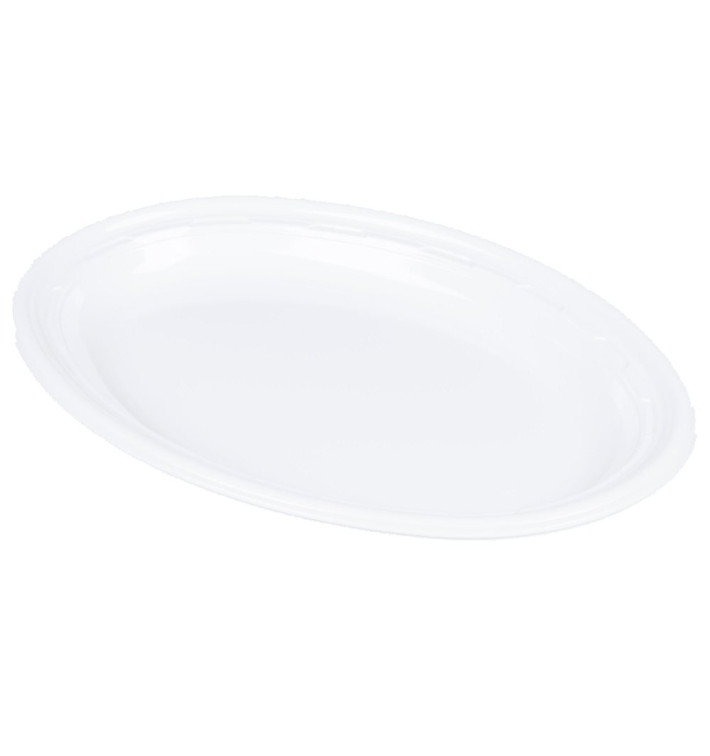 Plastic Plate PS "Famous Impact" White 28 cm (125 Units)  