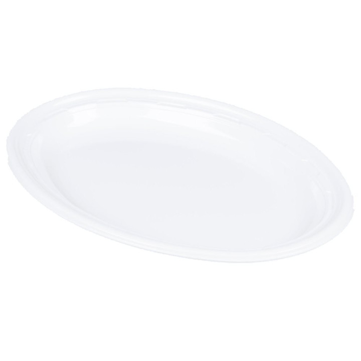 Plastic Plate PS "Famous Impact" White 28 cm (500 Units)