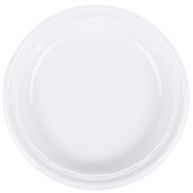 Plastic Plate PS "Famous Impact" White Ø26 cm (125 Units)  