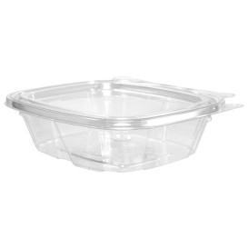 Plastic Deli Container PET Tamper-Evident Dome Lid Flat 240ml (200 Units)