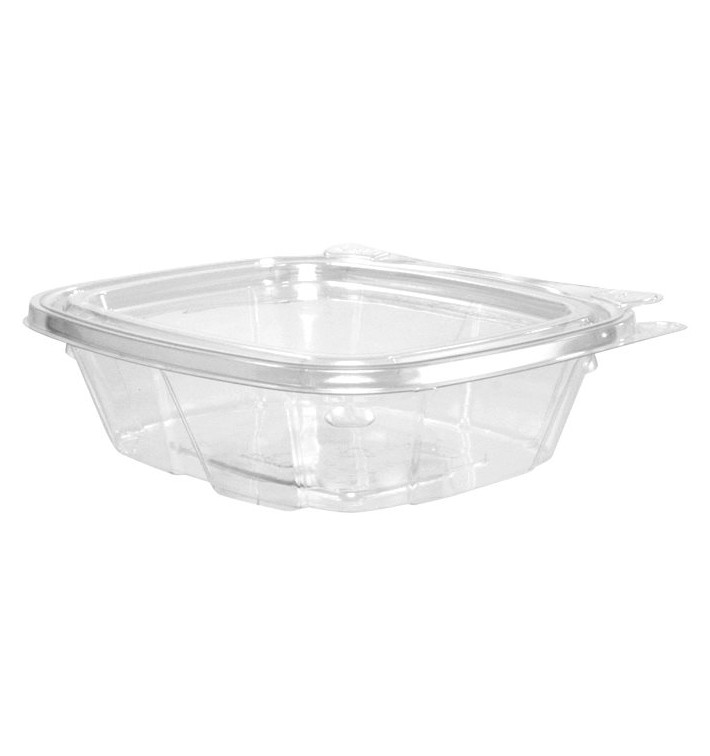 Plastic Deli Container PET Tamper-Evident Dome Lid Flat 240ml (100 Units)  
