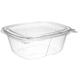 Plastic Deli Container PET Tamper-Evident Dome Lid Flat 355ml (100 Units)  