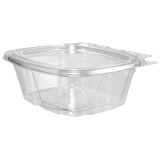Plastic Deli Container PET Tamper-Evident Dome Lid Flat 475ml (100 Units)  