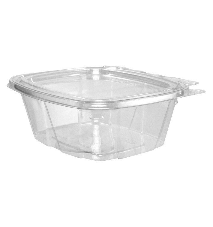 Plastic Deli Container PET Tamper-Evident Dome Lid Flat 475ml (100 Units)  