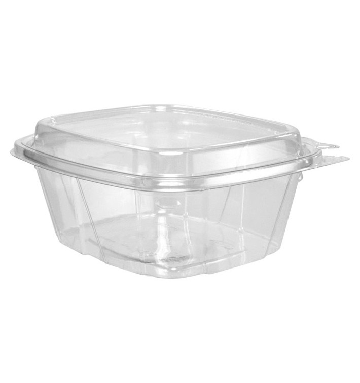 Plastic Deli Container PET Tamper-Evident High Dome Lid 475ml (200 Units)