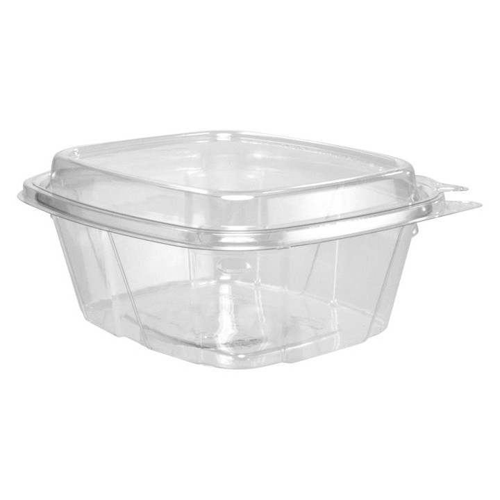 Plastic Deli Container PET Tamper-Evident High Dome Lid 475ml (100 Units)  