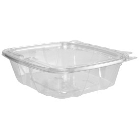 Plastic Deli Container PET Tamper-Evident Dome Lid Flat 710ml (100 Units)  