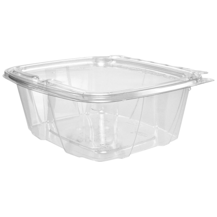 Plastic Deli Container PET Tamper-Evident Dome Lid Flat 950ml (200 Units)