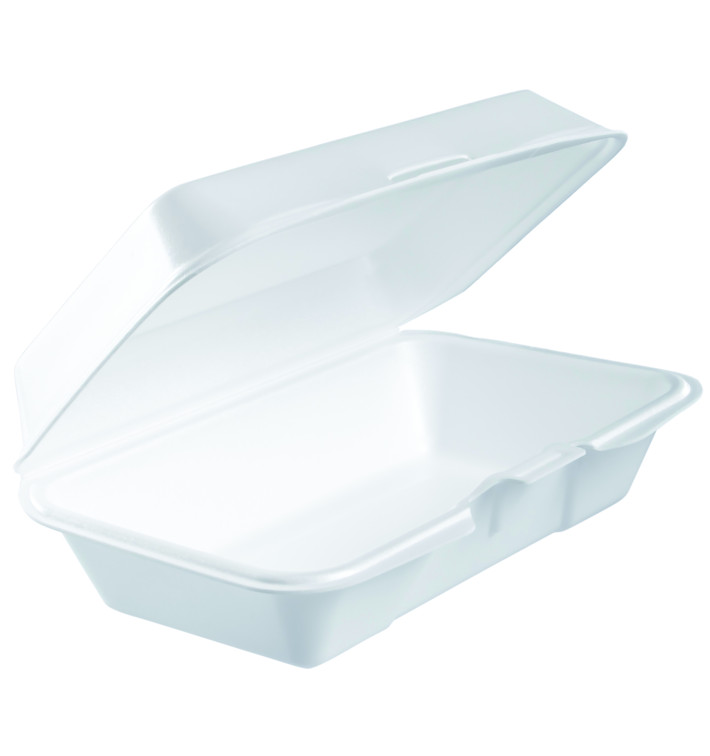Foam Baguette Container White 2,25x1,40cm (250 Units)