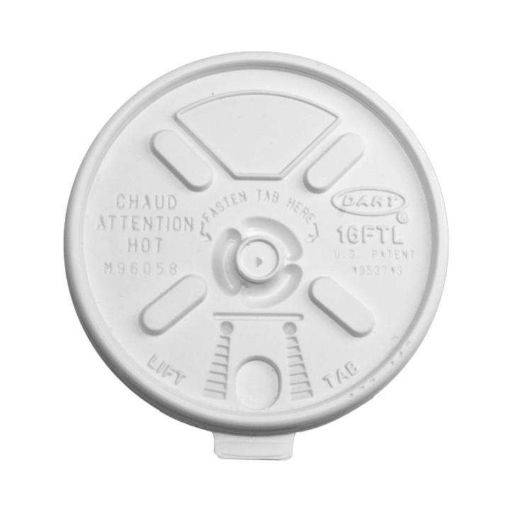 Plastic Lid PS Resealable White Ø9,4cm (100 Units)  