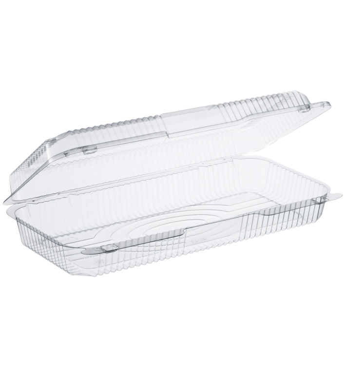 Plastic Hinged Deli Container OPS "StayLock" Clear 1485ml (200 Units)