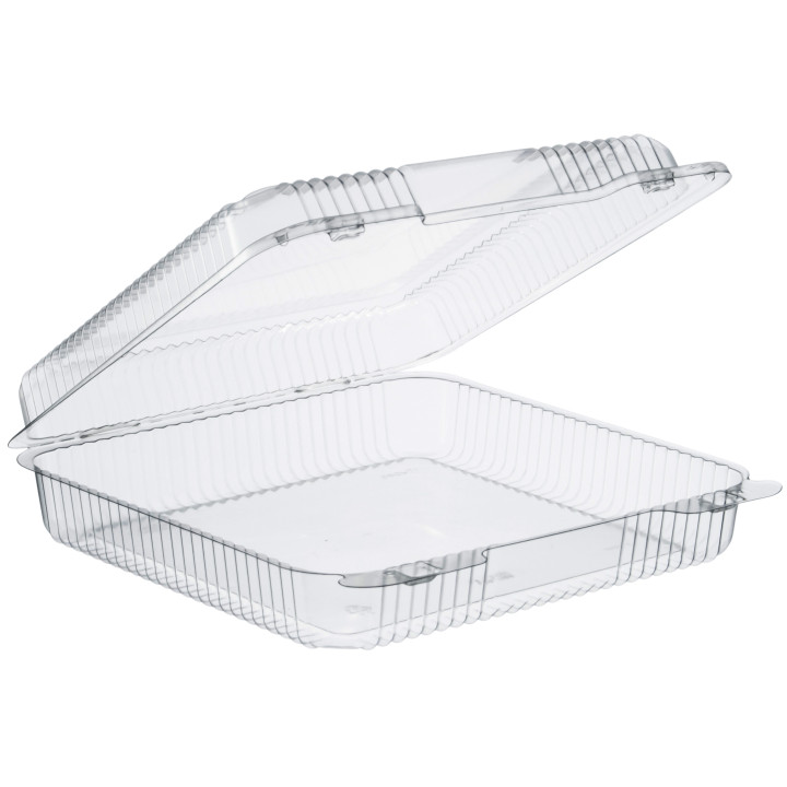 Plastic Hinged Deli Container OPS "StayLock" Clear 1370ml (125 Units)  
