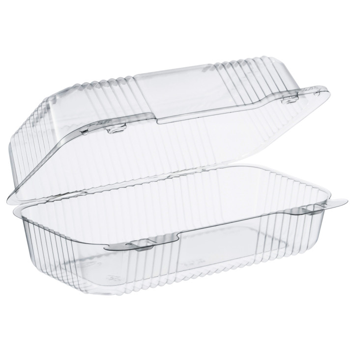 Plastic Hinged Deli Container OPS "StayLock" Clear 878ml (125 Units)  