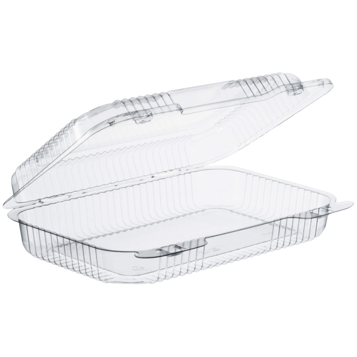 Plastic Hinged Deli Container OPS "StayLock" Clear 991ml (125 Units)  