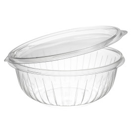 Plastic Hinged Salad Bowl PET "PresentaBowls" Flat 950ml (75 Units)  