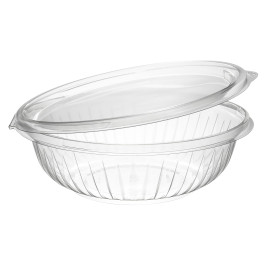 Plastic Hinged Salad Bowl PET "PresentaBowls" Flat 710ml (150 Units)