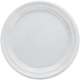 Plastic Plate PS "Famous Impact" White 18 cm (1000 Units)