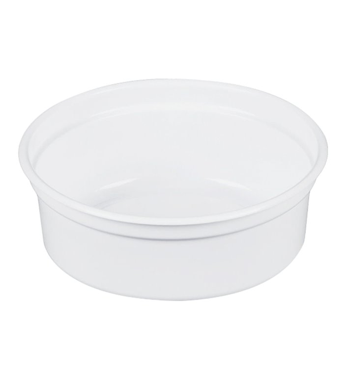 Plastic Deli Container PP "Deli" 8Oz/266ml White Ø12cm (25 Units) 