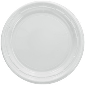 Plastic Plate PS "Famous Impact" White 15 cm (125 Units)  