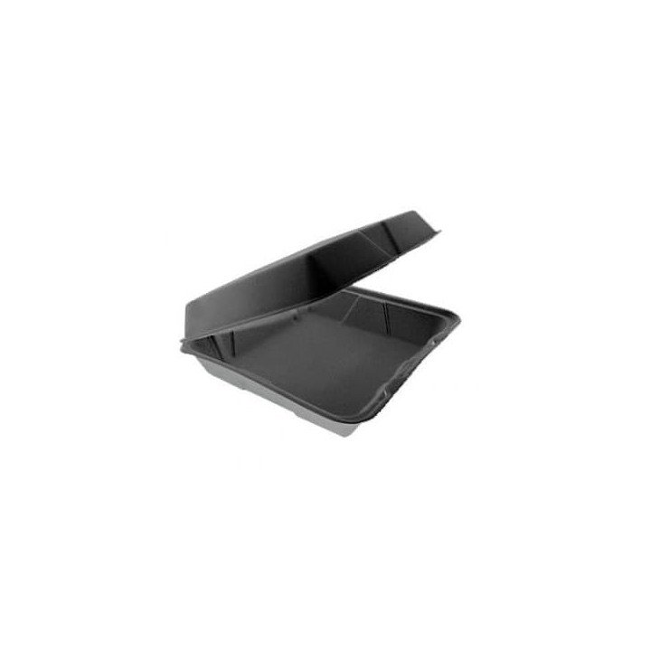 Foam Baguette Container Removable Lid Black 2,40x2,35cm (100 Units)  
