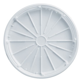 Plastic Lid PS for Pizza White 32 cm (100 Units)  