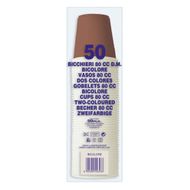 Plastic Shot PS Two Tones Brown 80ml Ø5,7cm (2400 Units)