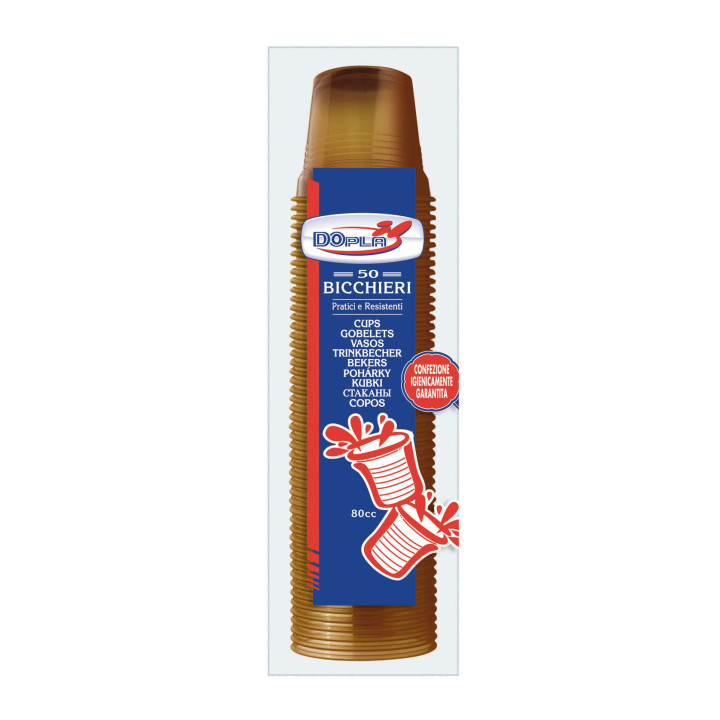 Plastic Shot PS Brown 80ml Ø5,7cm (50 Units) 