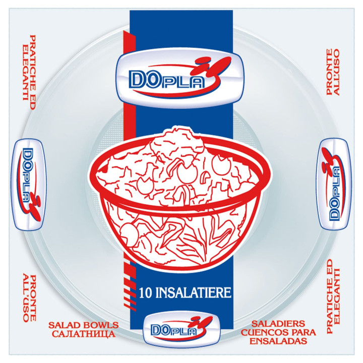 Plastic Bowl PS Clear 2000ml Ø22cm (10 Units)