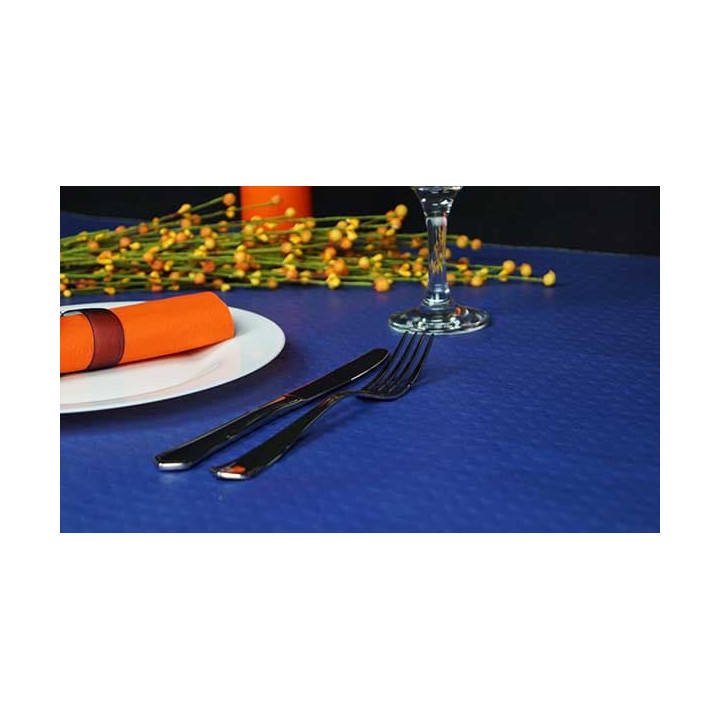 Pre-Cut Paper Tablecloth Blue 40g 1x1m (400 Units)  