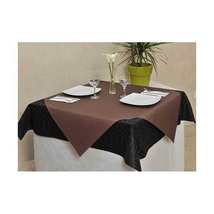 Pre-Cut Paper Tablecloth Brown 40g 1x1m (400 Units)  