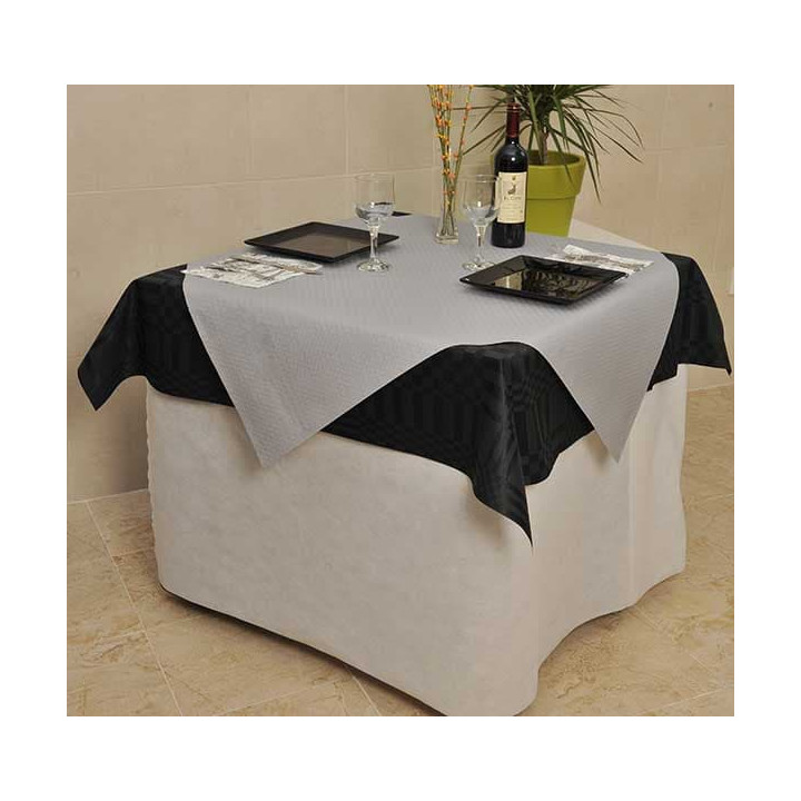 Pre-Cut Paper Tablecloth Grey 40g 1x1m (400 Units)  