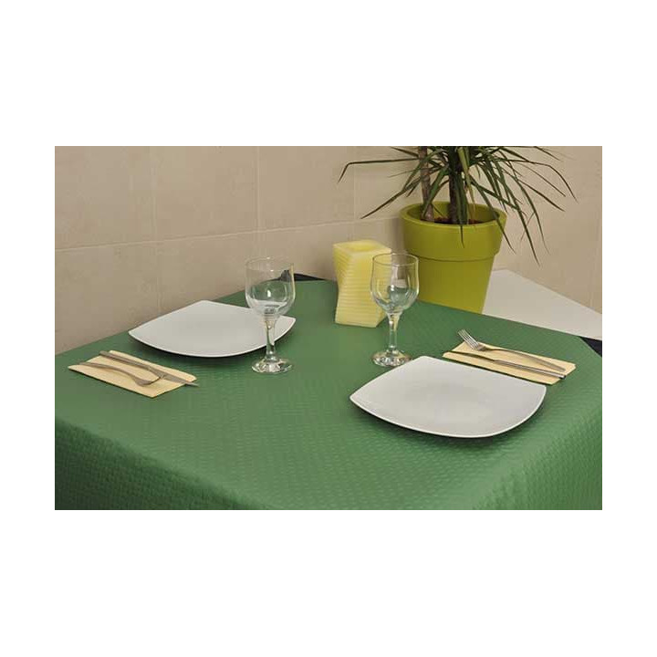 Pre-Cut Paper Tablecloth Green 40g 1x1m (400 Units)  
