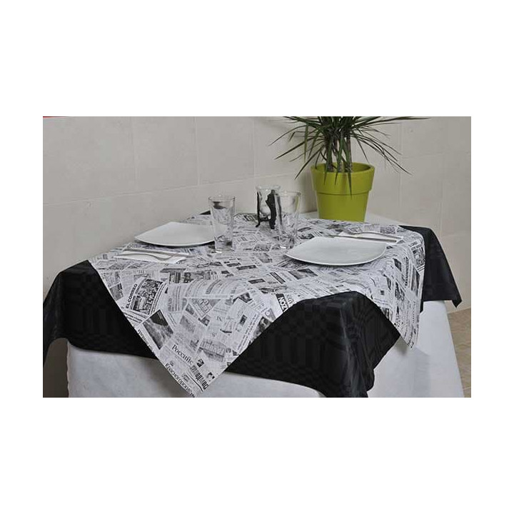 Pre-Cut Paper Tablecloth 1x1m White "Prensa" 37g 1x1m (400 Units)