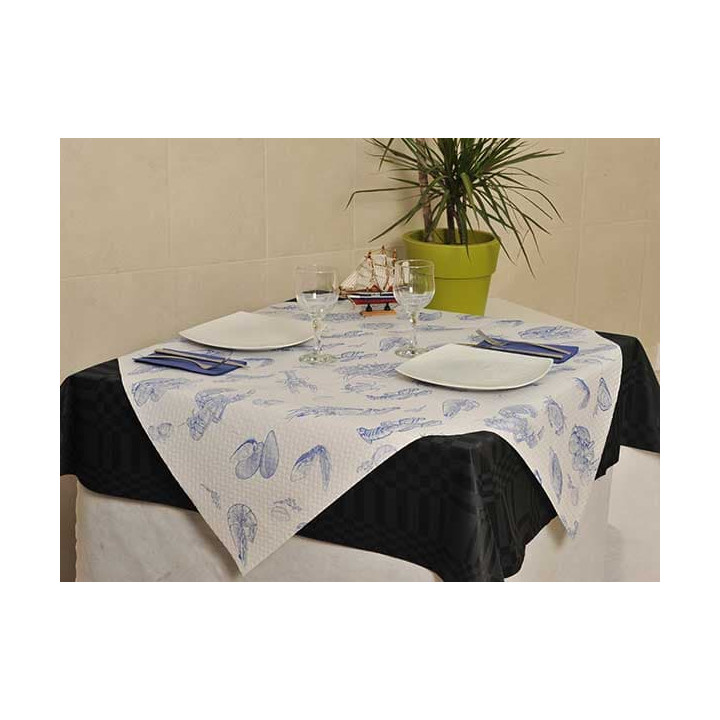 Pre-Cut Paper Tablecloth 1x1m White "Marisco" 37g 1x1m (400 Units)