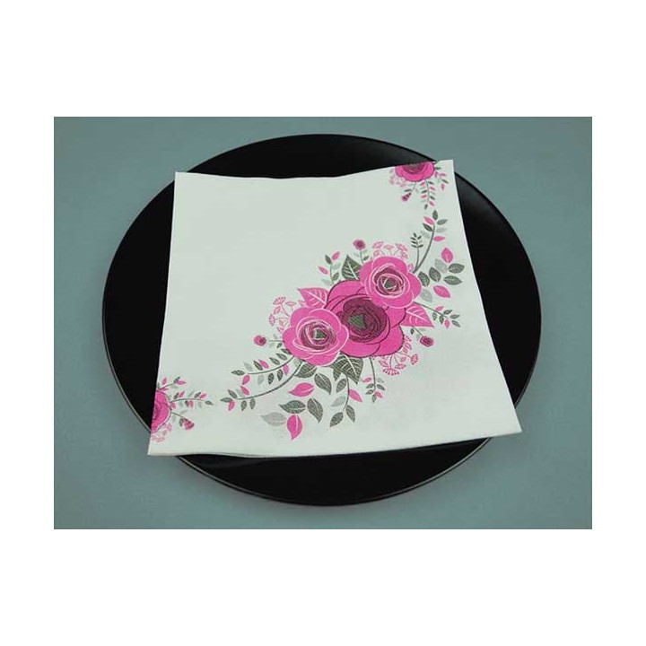 Airlaid Napkins "Bouquet" 40x40cm (600 Units)