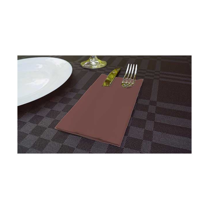 Pocket Fold Airlaid Napkins "Kanguro" Brown 40x40cm (30 Units) 