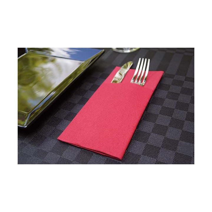 Pocket Fold Airlaid Napkins "Kanguro" Red 40x40cm (480 Units)