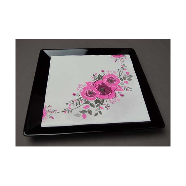 Paper Napkin Double Point "Bouquet" 40x40cm (600 Units)