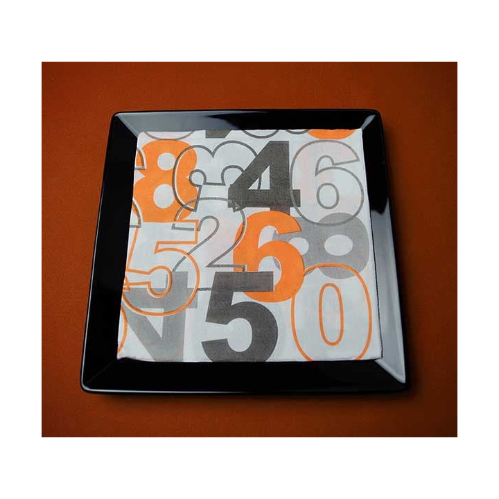 Paper Napkin Double Point "Num" 40x40cm (50 Units) 