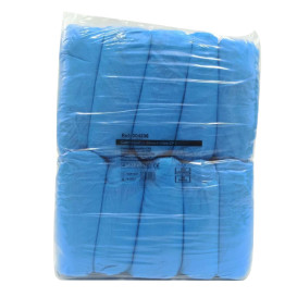 Disposable Plastic Shoe Covers PE CPE G160 Blue (100 Units)