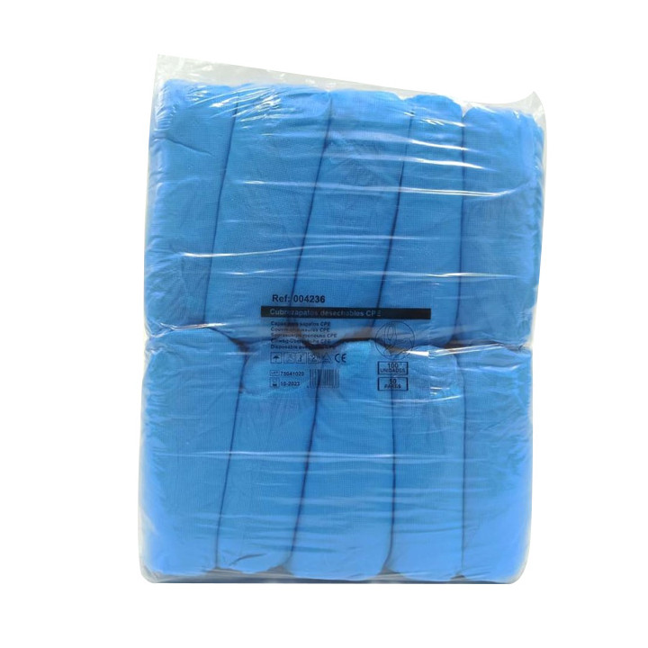 Disposable Plastic Shoe Covers PE CPE G160 Blue (2000 Units)
