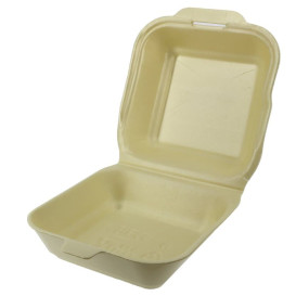 Foam Burger Boxes Take-Out Small size Champagne (500 Units)