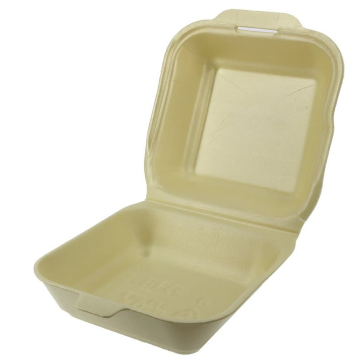 Foam Burger Boxes Take-Out Small size Champagne (500 Units)