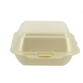 Foam Burger Boxes Take-Out Large size Champagne (500 Units)