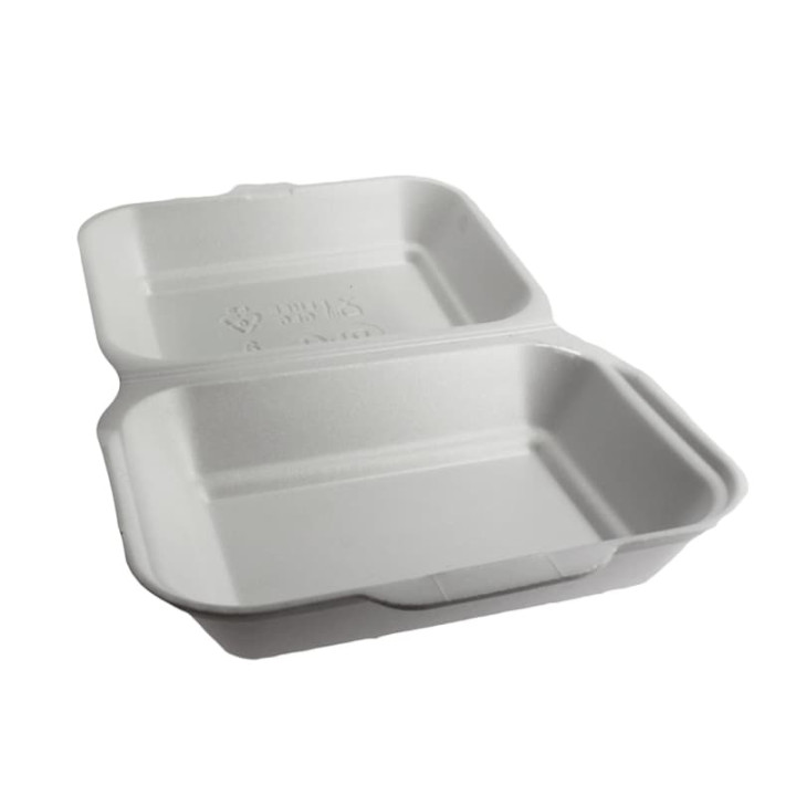 Foam Baguette Container White 1,85x1,5x0,70cm (125 Units)