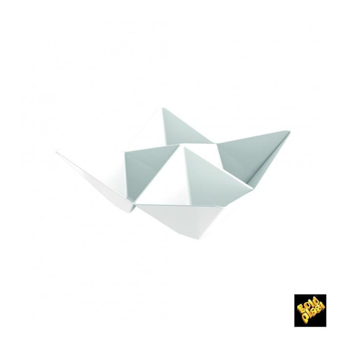 Tasting Plastic Bowl PS "Origami" White 10,3x10,3cm (25 Units)
