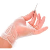 Vinyl Gloves with Talc Clear Size M (100 Units)