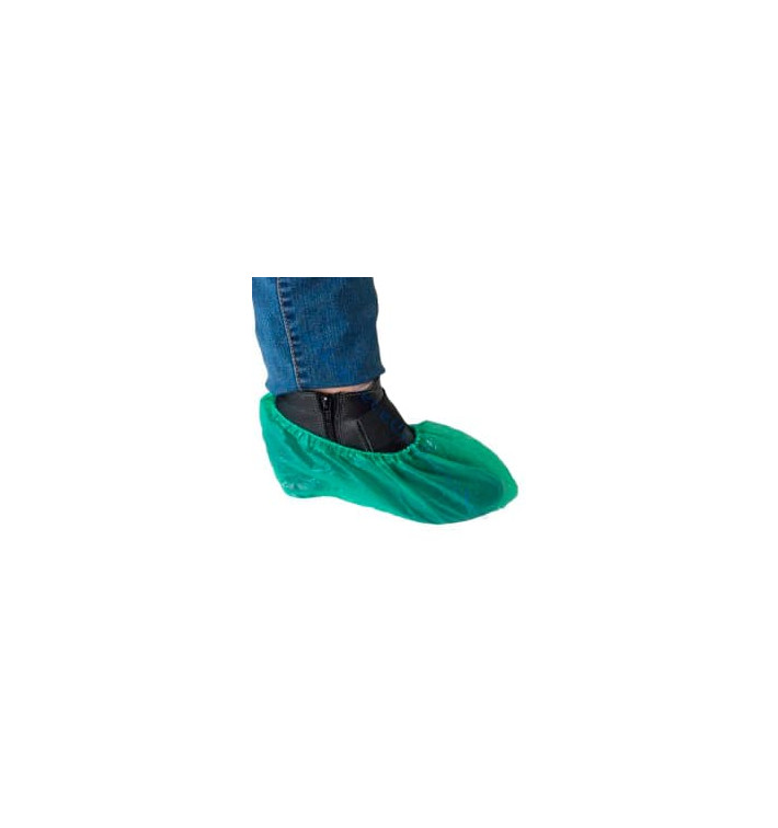 Disposable Plastic Shoe Covers PE CPE G160 Green (1000 Units)